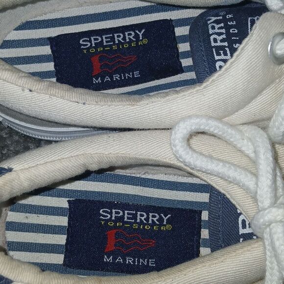 Sperry Top Siders Marine ivory color boat shoes Sz 5 EUC - Picture 8 of 11